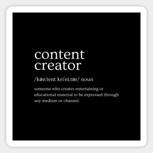 Content Creator - Definition Magnet